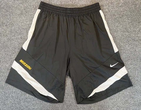 Nike Mens XL Black & White Missouri Tigers Mizzou Gym Training Shorts NWT Cover