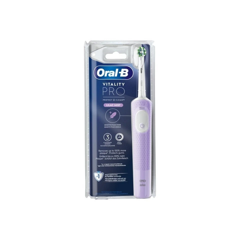 Oral-B Vitality Pro Lilla Spazzolino Elettrico Ricaricabile Testina 3 Modalità - Immagine 1 di 3