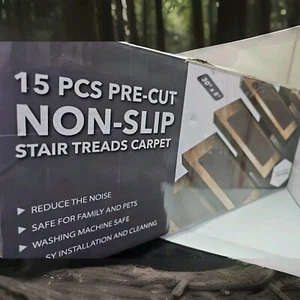 TANSCIOSSA Non Slip Stair Treads Indoor Step Covers for Stairs 30" X 8"- 15 Pcs. - Picture 1 of 4