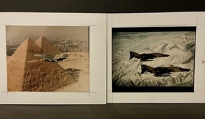 Lote de 2 fotos de aviones de combate montados vintage del ejército de Estados Unidos - Imagen 1 de 6
