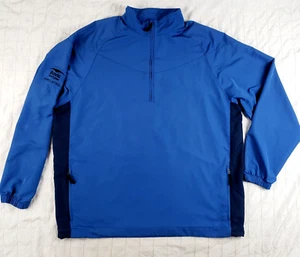 Nike Golf Sz XL 1/4 Zip Lightweight Pullover Windbreaker Jacket Blue Zip Pockets - Picture 1 of 14