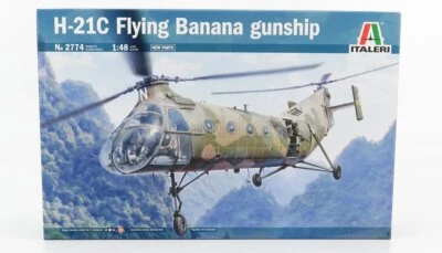 MODELLINO STATICO ITALERI PIASECKI H21 C FLYNING BANANA GUNSHIP ELICOTTERO 1/48 - Immagine 1 di 3