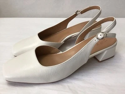 "Nuevo Naturalizer Jayla Talla 10M Cuero Zapatos con Cordones Blanco Cálido 2"" Tacón (N14)" Foto 1 de 4