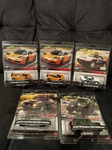 Hot Wheels Premium 1:43 Scale- Porsche 911, 2xMcLaren, Aston, Jeep LOT OF 5 NEW - Picture 1 of 9