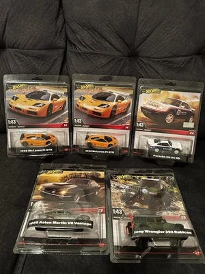 Hot Wheels Premium 1:43 Scale- Porsche 911, 2xMcLaren, Aston, Jeep LOT OF 5 NEW - Image 1 of 4