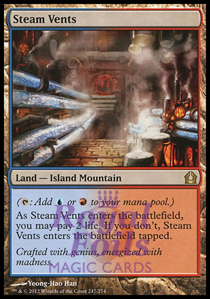 Steam Vents 1x FOIL RTR MTG Return to Ravnica Rare MINT blue red land - Image 1 of 1