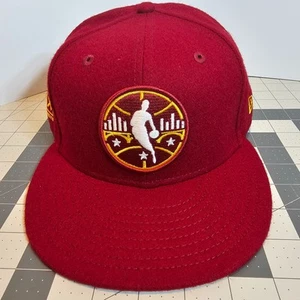 New Era Mens 59Fifty NBA Size 7.5 Red Burgundy Fitted Authentic Hat New With Tag - Picture 1 of 12