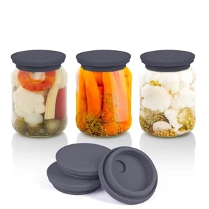 Silicone Fermenting Lids Waterless Airlock Fermentation Tops Wide Mouth Mason... - Picture 1 of 6