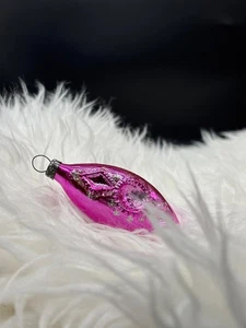 Antiguo adorno de árbol de Navidad de vidrio - Imagen 1 de 3