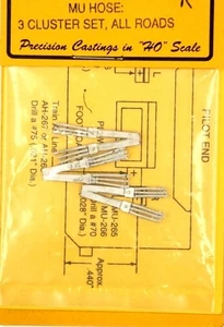 Detalles West 266 Escala HO Manguera MU 3 Cluster Set Todas las Carreteras (Pack de 4) - Imagen 1 de 2