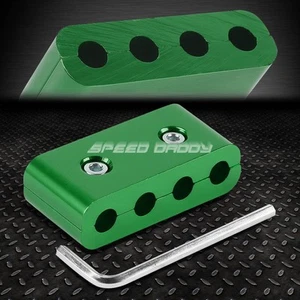 7MM/8MM ENGINE SPARK PLUG WIRE CABLE SEPARATOR/GREEN ALUMINUM DIVIDER CLAMP LOOM - Bild 1 von 6