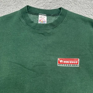 Vtg 90s Winnebago Fruit of the Loom Sweatshirt Mens XL Green Heavy Cotton - Picture 1 of 9