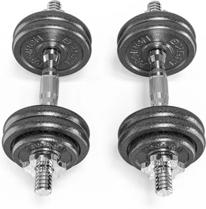 PROIRON 20Kg Cast Iron Adjustable Dumbbell Set Hand Weight with Solid Dumbbel... - Picture 1 of 12