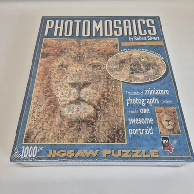 PhotoMosaics Jigsaw Puzzle 1000 Piece LION by Robert Silvers Portrait New - Image 1 of 2