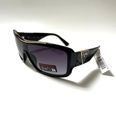 New Original GUESS Wrap Around Sunglasses GO00035 Acetate Black Gold - Image 1 of 4