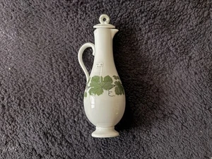 Meissen Green Ivy Vine Gilt Porcelain Cruet Vinegar Oil Service Ware 1503 8” - Picture 1 of 5