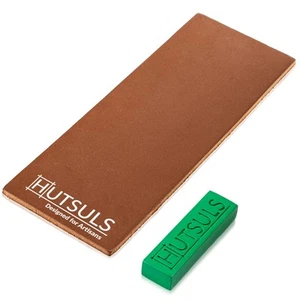 Brown Leather Strop with Compound - Get Razor-Sharp Edges with Stropping Kit,... - Picture 1 of 8