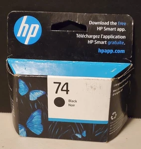 GENUINE HP 74 Original Black Ink Cartridge (CB335WN) Expired 08/2024 - Picture 1 of 3
