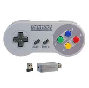 SNES Wireless Controller 2,4GHZ für SNES NES Classic Mini PC Raspberry Pi USB - Bild 1 von 14