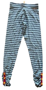 MATILDA JANE Girls Leggings Pants, Size 12, Stretch Blue Stripe, BUTTONS NWT - Picture 1 of 4