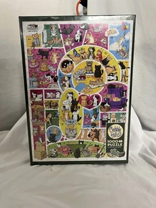 Cobble Hill Doodletown Doodlecats “A Day In The Life” 1000 Pc Puzzle - Picture 1 of 2