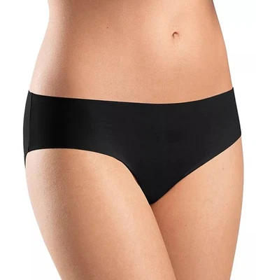 HANRO 71227 COTTON INVISIBLE HiCut Brief Panty ~ BLACK ~ XL ~ NWT ~ MSRP ~ $35 - Image 1 of 4