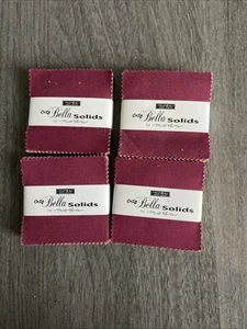 4 Mini Charm Packs Moda Cozy Bella Solids 42 Squares Per Mini Pack - Picture 1 of 3