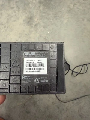 ASUS CM-16 DOCSIS 3.0 Data Modem Cable with AC Adapter - Image 1 of 2