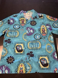 Disney Haunted Mansion Shag Aloha Shirt Size Men’s M Disneyland Ghost Host - Picture 1 of 17