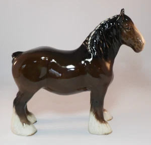 Beswick 8 1/2" Brown Gloss Shire Mare Model 818 c1970's Excellent - Picture 1 of 10
