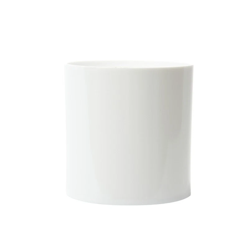 OASIS 15 cm Blanco Durable Cilindro Acrílico Jarrón Plástico Ligero Contenedor de Diseñador