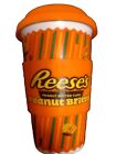 Reese's Peanut Butter Travel Coffee Mug Grip Lid Ceramic 16 Oz Tumbler Orange $5