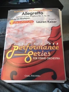 Allegretto Full Orchestra Partituras Beethoven Keiser Rare Fisher Young Series - Imagen 1 de 7