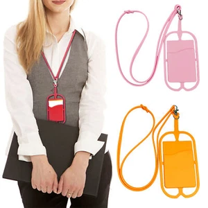Phone Lanyard Gasket Long Anti-fall Mobile Phone Neck Hanging Strap Silicone - Picture 1 of 16