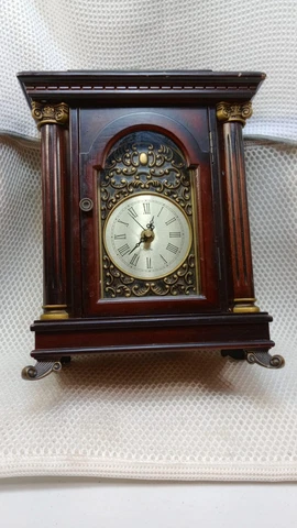 Bombay Company Wood Mantel Shelf Quartz Clock Cover
