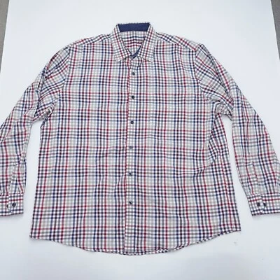 Tasso Elba Dress Shirt Men's XL (17-17.5) Plaid 100% Cotton Fit Formal Classic - Image 1 of 4