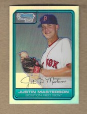 JUSTIN MASTERSON 2006 Bowman Draft Chrome Draft Picks Refractor #DP12 RED SOX
