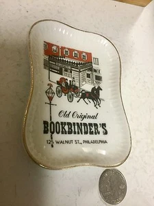 Vintage Bookbinder's Ashtray Walnut St Philadelphia  - Picture 1 of 3