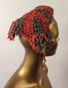 UNUSUAL CIVIL WAR ERA 1860’S HAND KNIT BONNET HAT - Picture 1 of 6