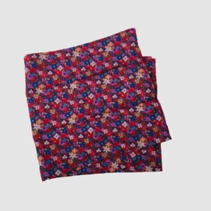 $39 Tommy Hilfiger Men's Red Floral Casual Cotton Pocket Square Handkerchief - Picture 1 of 1