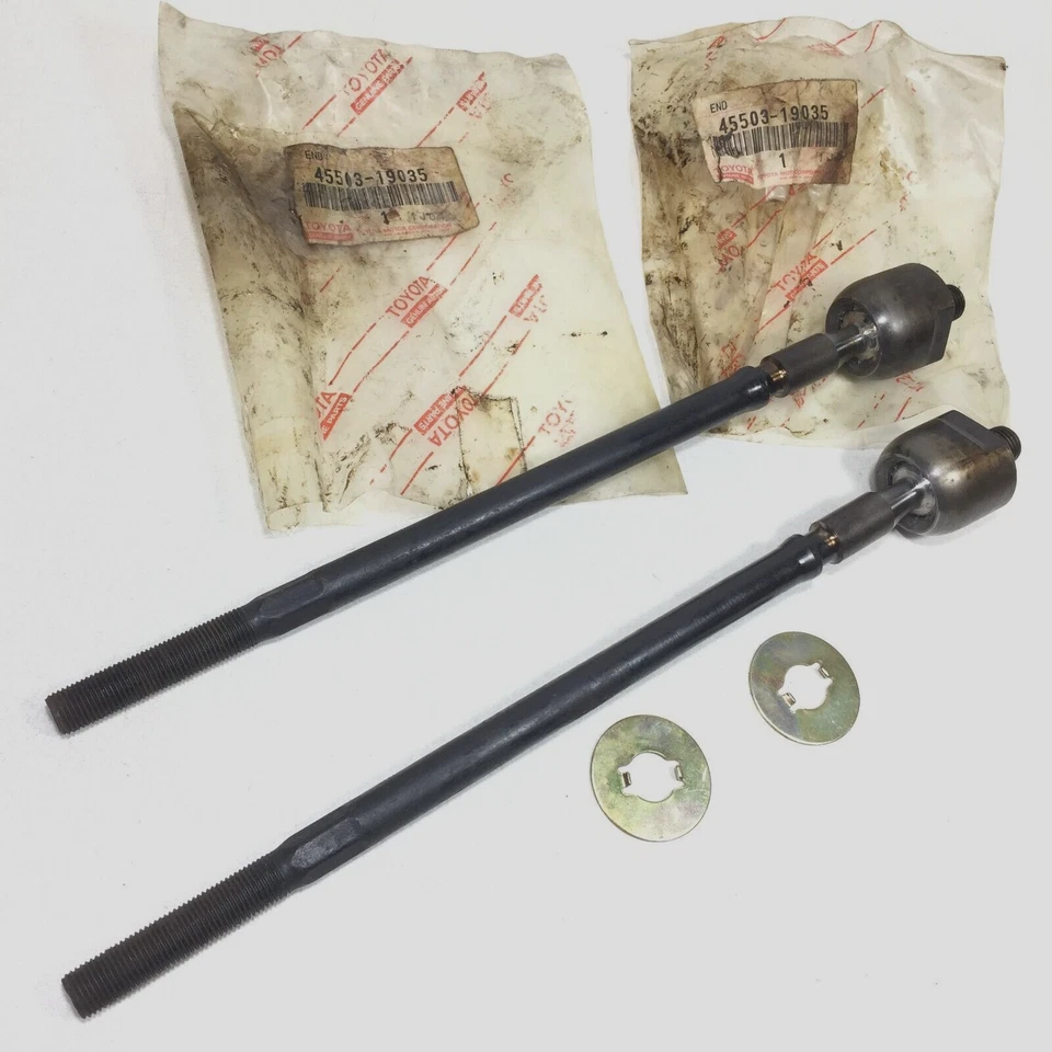 Par de extremos de cremallera de dirección 45503-19035 Toyota Corolla AE80 81 82 CE80 genuino nuevo en stock Foto 1 de 4