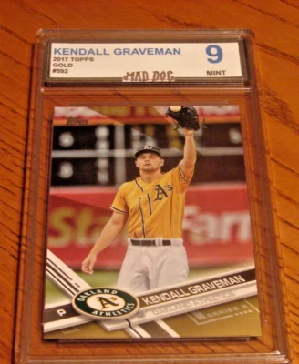 KENDALL GRAVEMAN Insert****2017 TOPPS GOLD---A's----MINT 9****Mad DOG - Image 1 of 2
