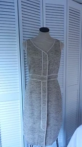  NWT LAFAYETTE 148  women's beige-brown sleeveless dress,Career office, 8 - Picture 1 of 12