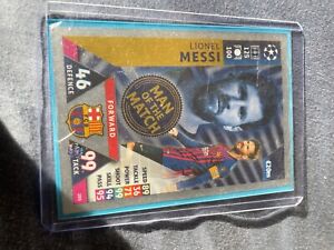 Lionel Messi Man Of The Match Foil 397 NM Match Attax 2018 2019 FCB Topps