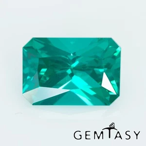 Piedra cortada - Itrio Aluminio Granate Paraiba cultivado en laboratorio, octágono 13x9mm 7,86ct - Imagen 1 de 4