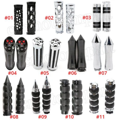 Empuñaduras de manillar de 1" para Harley Davidson Touring Street Glide Road King Foto 1 de 4