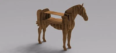 ArtCAM Vectors Horse Table Shelf Router Laser CNC DXF Files Woodworking - Image 1 of 4