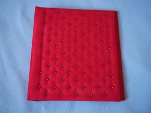 NIP Red Suede Like, Metal Studded Scrapbook Keepsake Album - Picture 1 of 6