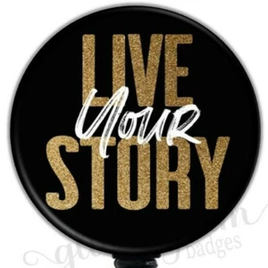Motivational Retractable Badge Reel, Inspirational Life ID Badge Clip - 6382K - Picture 1 of 9