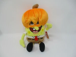Ty Beanie Baby SpongeBob Pumpkin Mask 2005 With Tag - Picture 1 of 7